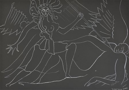 Sebastian LE SONGE serigrafia su carta, cm 35x50; es. 6/85 firma e titolo