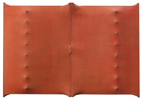 ENRICO CASTELLANI N. 1930 SENZA TITOLO (SUPERFICIE ROSSA) signed, dedicated...