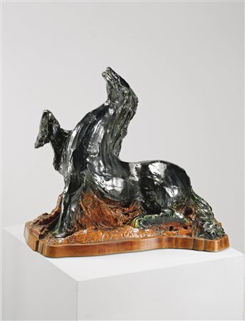 LUCIO FONTANA 1899 - 1968 CAVALLO glazed ceramic. Executed in 1936 ceramica...