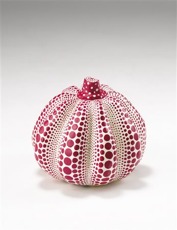 YAYOI KUSAMA N.1929 PUMPKIN signed and dated 2000 on the base, urethane paint...