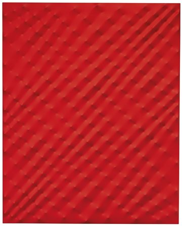 ENRICO CASTELLANI N. 1930 SUPERFICIE ROSSA signed, titled and dated 1985 on...