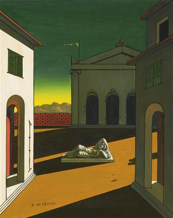 GIORGIO DE CHIRICO 1888 - 1978 PIAZZA D'ITALIA signed, oil on canvas....