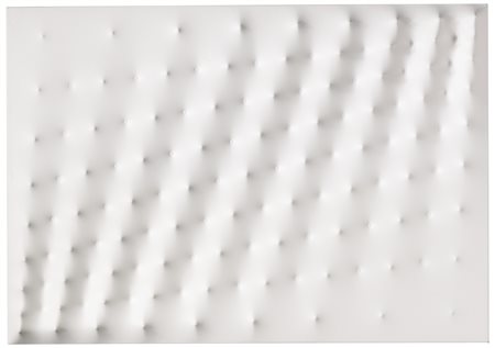 ENRICO CASTELLANI N. 1930 SUPERFICIE BIANCA signed, titled and dated 1979 on...