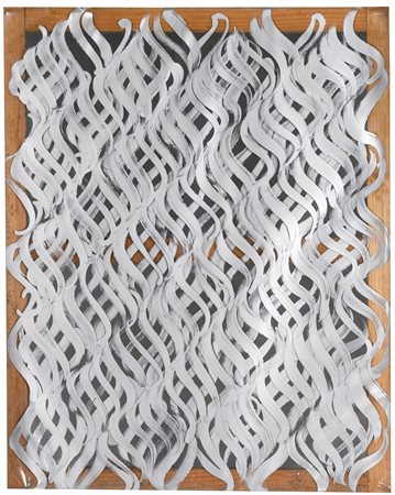 CARLA ACCARDI N. 1924 ARGENTO signed, titled and dated 1969, enamel on...