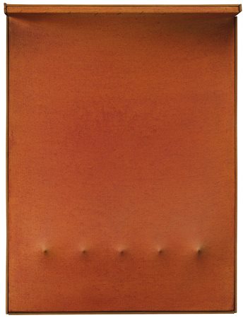 ENRICO CASTELLANI N. 1930 SUPERFICIE ARANCIONE signed and dated 62 on the...