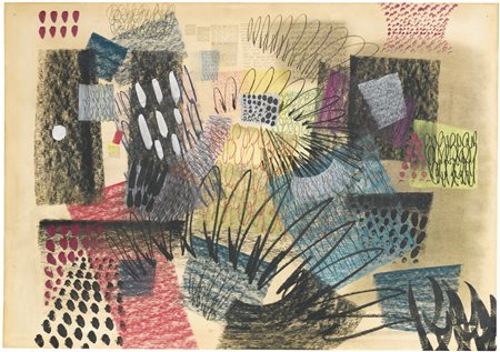 TANCREDI 1927 - 1964 SENZA TITOLO mixed tecnique on paper. Executed in 1953...