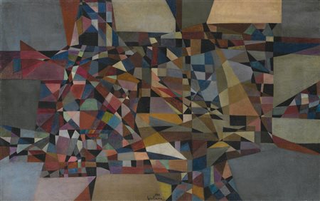 CAROL RAMA N. 1918 COMPOSIZIONE signed and dated 1952, oil on canvas firmato...