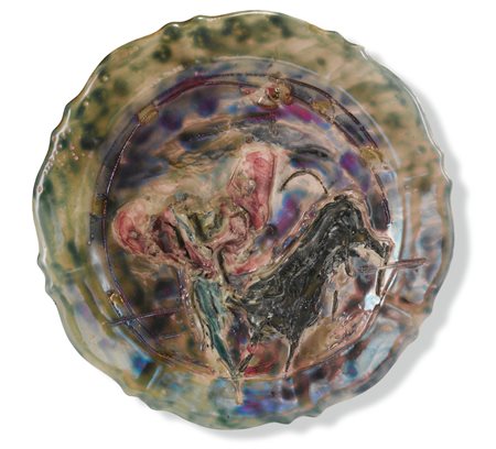 LUCIO FONTANA 1899 - 1968 TAUROMACHIA/CORRIDA signed and dated 50 on the...