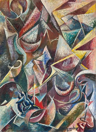 ANTONIO MARASCO 1896 - 1970 IL FULMINE signed and dated 916; signed, titled...