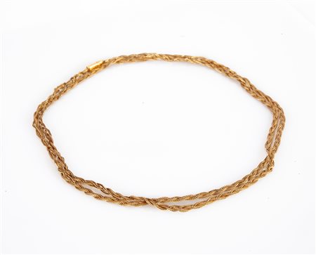 Catena in oro a maglia intrecciata