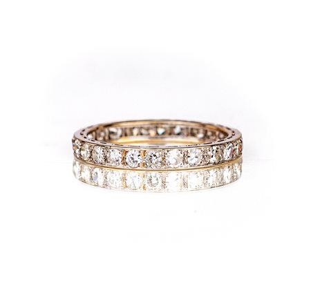 Anello riviera a giro in oro e brillanti