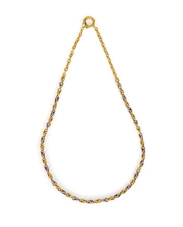 Catena in oro a due colori