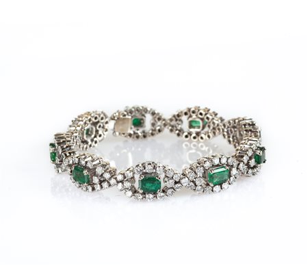 Bracciale in oro e smeraldi