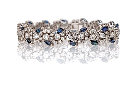 Bracciale in oro, brillanti e zaffiri