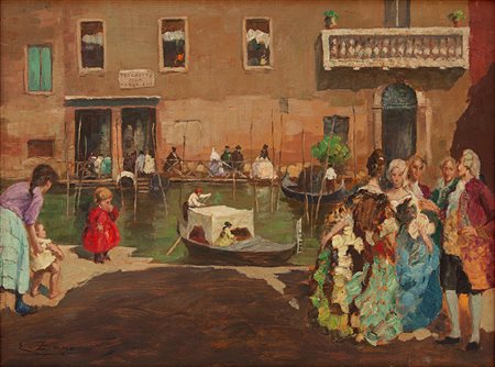 Erma Zago Bovolone VR 1880 - Milano 1942 Carnevale a Venezia