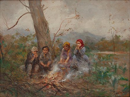 Fabio Fabbi Bologna 1861 - 1945 Capricci di bimbi