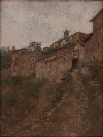 Giuseppe Mentessi Ferrara 1857 - Milano 1931 Veduta paesana
