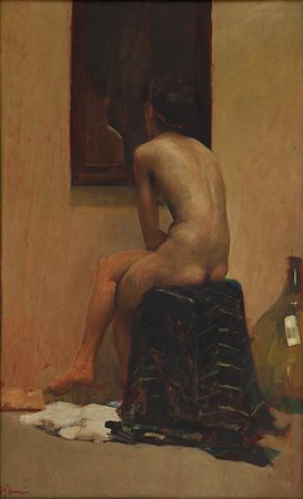 Alessandro Pomi Mestre 1890 - 1976 Di fronte allo specchio