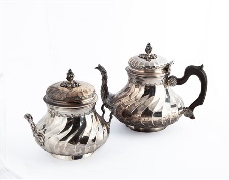 Teiera e zuccheriera in argento, Boin Tabouret, Parigi, dopo il 1873