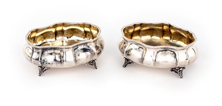 Coppia di saliere in argento, Francia, città di Lille, fine del XVIII secolo