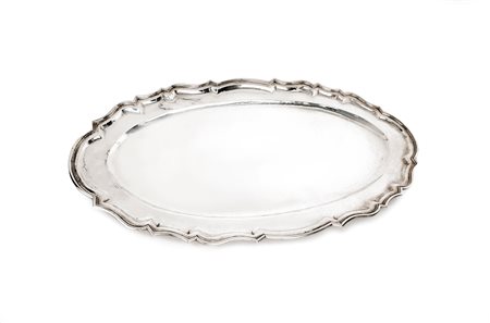 Pescera in argento, Venezia, XX secolo, argentiere MR