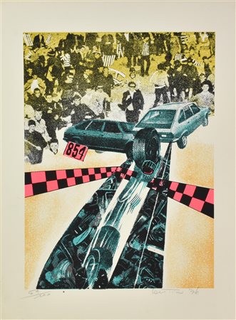 Gianni Bertini (1922 - 2010) SENZA TITOLO, 1976 litografia su carta Fabriano,...