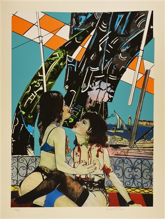 Gianni Bertini (1922 - 2010) LE BAMBOLE N.3, 2002 serigrafia, cm 105x79,5;...