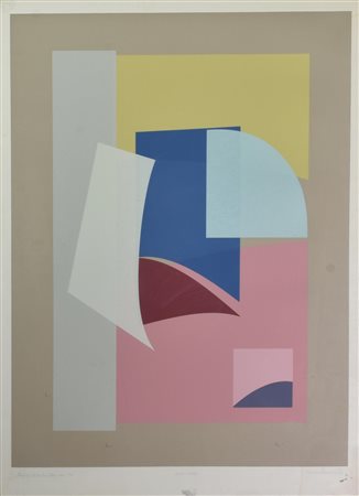 Carla Badiali COMPOSIZIONE, 1943-1983 serigrafia su carta Fabriano, cm 70x50;...