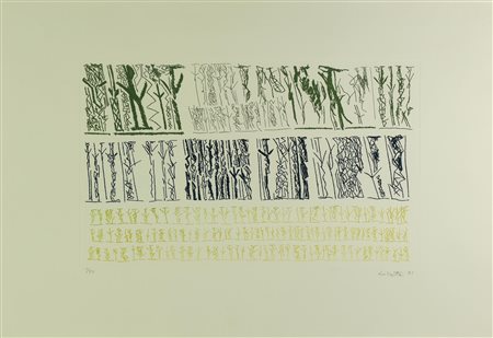 Riccardo Licata (1929 - 2014) COMPOSIZIONE, 1991 incisione, cm 29x46, su...