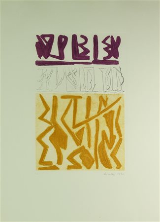 Riccardo Licata (1929 - 2014) COMPOSIZIONE, 1976 incisione, cm 43x30, su...