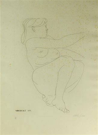 Emilio Greco (1913 - 1995) MEMORIA N 2, 1971 incisione, cm 47x35, su foglio...