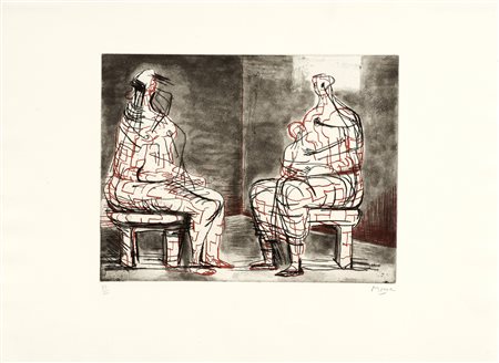 Henry Moore, Two Seated Figures, 1970-71