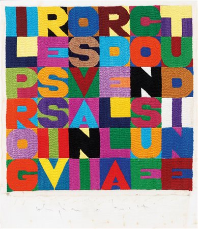 Alighiero Boetti, Il progressivo svanir della consuetudine, 1988