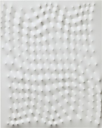 Enrico Castellani, Superficie bianca, 1995