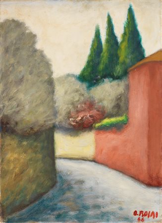 Ottone Rosai, Via San Leonardo (la casa rossa), 1946