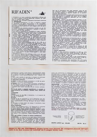 ALDO SPINELLI
Rifadin, 1976