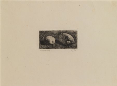 GIORGIO MORANDI 
Natura morta con pane e limone, 1921