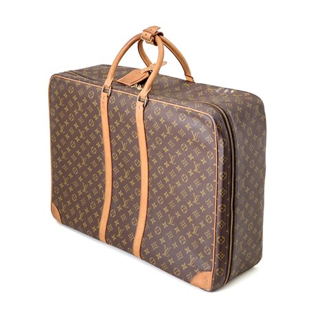 Valigia morbida Louis Vuitton Sirius 60 monogram e pelle con chiusura a zip a...
