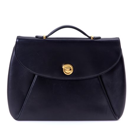 Borsa da lavoro Cartier Panthère in pelle nera all'esterno e bluette...