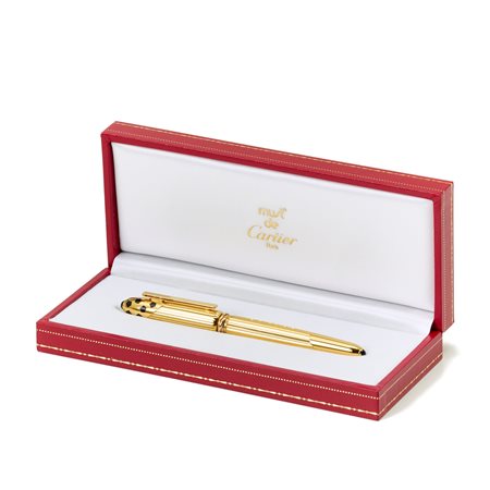 Cartier "Must de Cartier" penna stilografica Panthère con cartucce di...