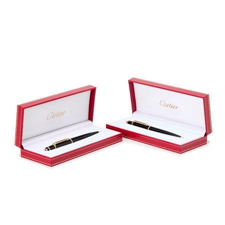 Lotto composto da penna a sfera e portamine Diabolo Cartier. Corredati di...