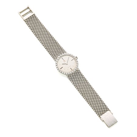 Omega De Ville, anni '60/'70. Cassa in in oro bianco 18 Kt con ghiera in...