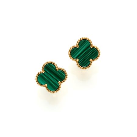 Orecchini Van Cleef & Arpels, collezione Alhambra, in oro giallo 18 Kt e...