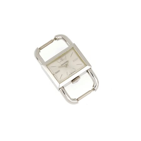 Cassa Jaeger Le Coultre Lucchetto, anni '70 in acciaio. Movimento meccanico a...