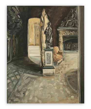 GIANCARLO OSSOLA (1935-2015) - "Statua e camino", 1988