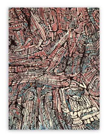 VICTOR LAKS (1924-2011) - Plein articulé brun-bleu, 1972