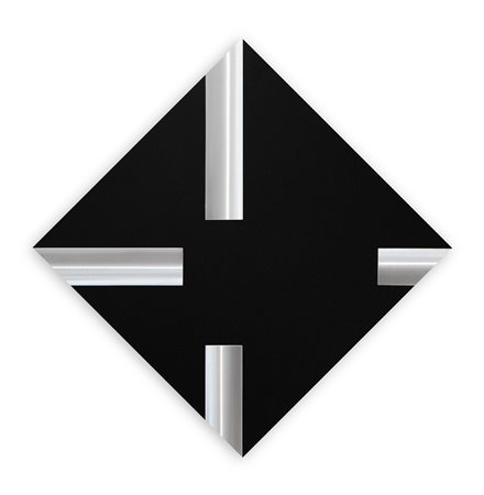 GETULIO ALVIANI (1939-2018) - Superficie a testura vibratile nel nero, 1998