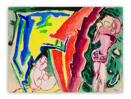 ÉDOURAD PIGNON (1905-1993) - Nudo sotto il parasole, 1971