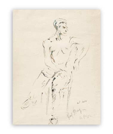 FILIPPO DE PISIS (1896-1956) - Uomo seduto