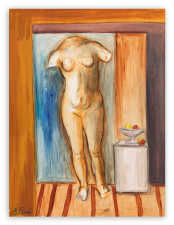 ACHILLE FUNI (1890 - 1972) - "Interno di studio"